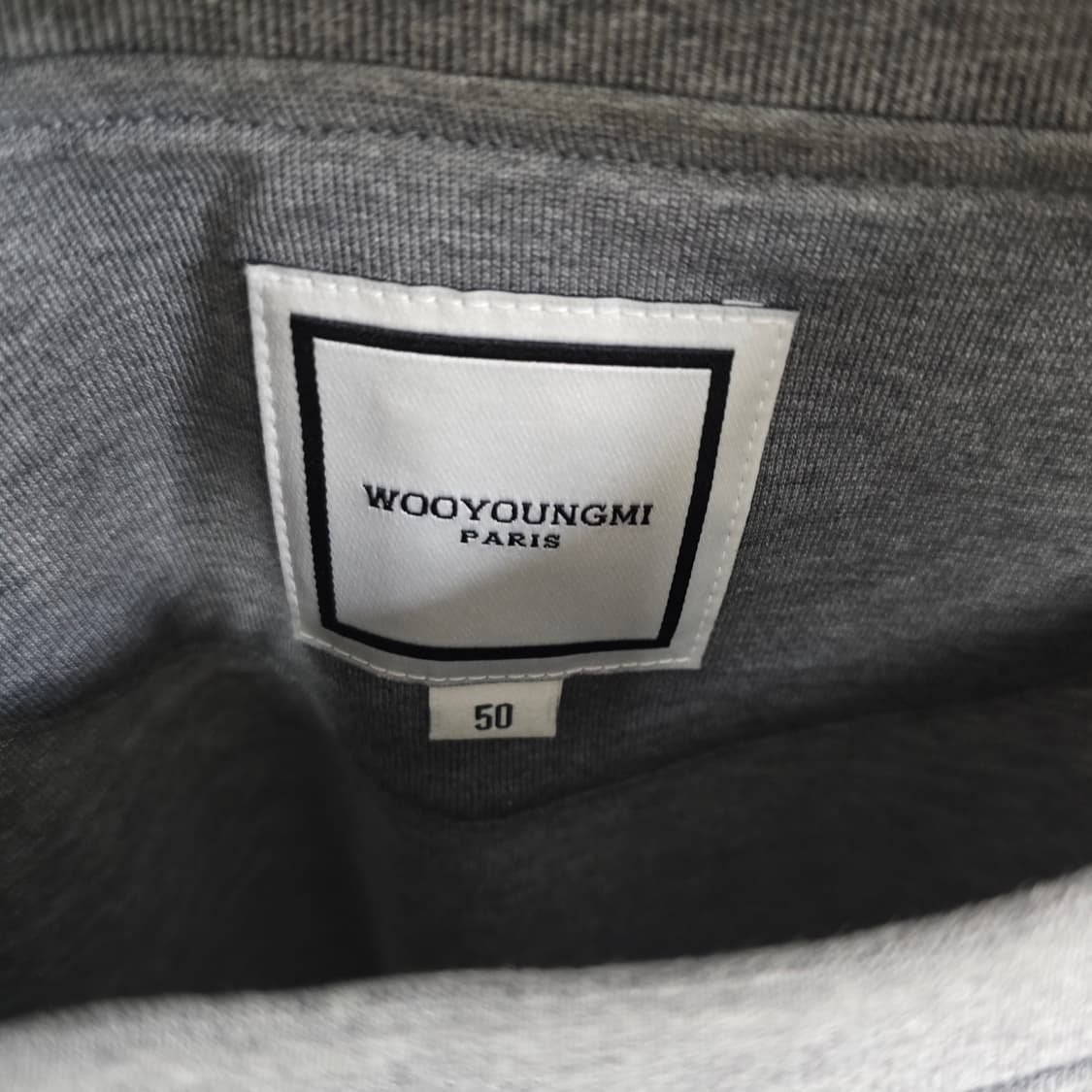 25ss 우영미 로고 코튼 오버핏 반팔 티셔츠 그레이 50사이즈 판매 상품이미지4