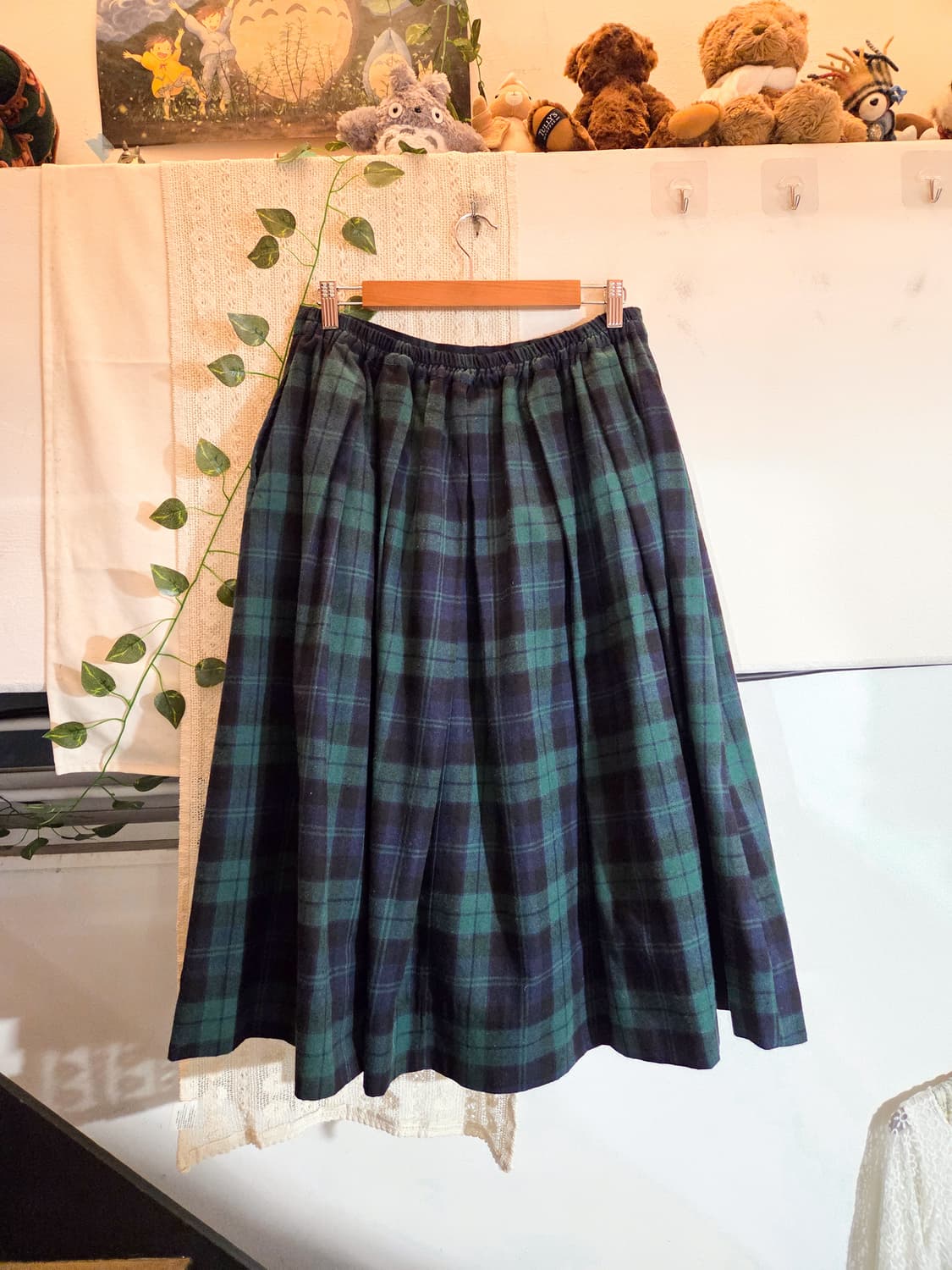 체크 롱스커트 상품이미지5