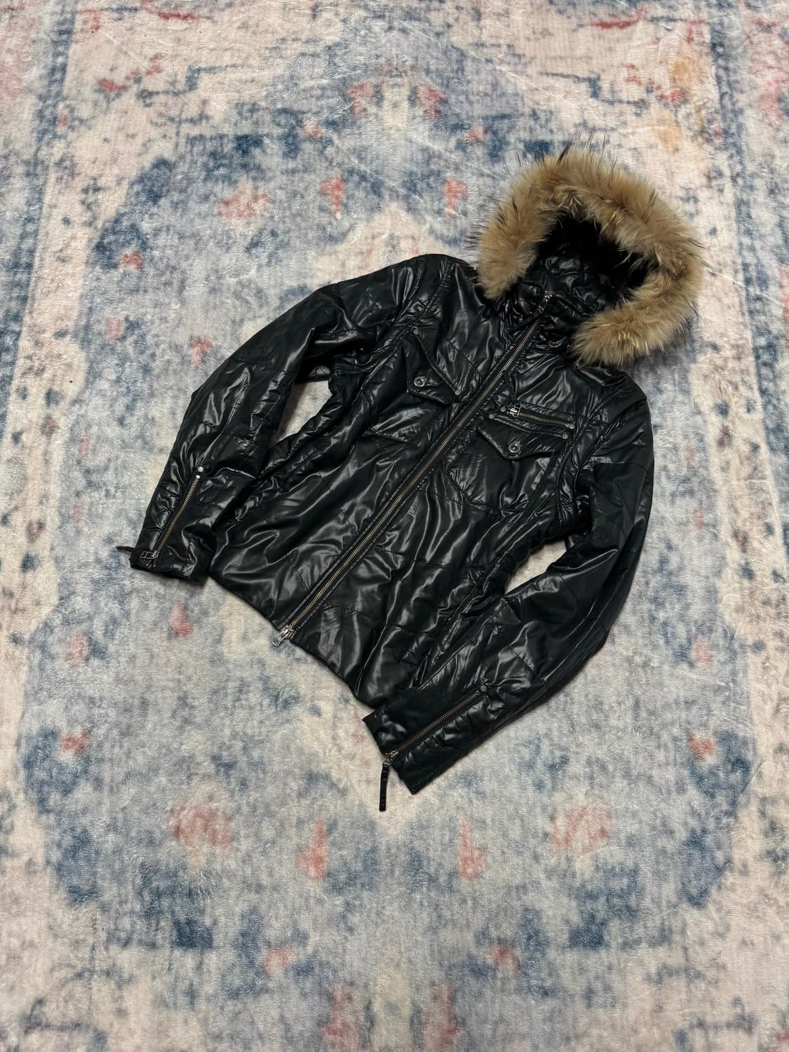 Hideaways 00s vkei trimming fur down jac 상품이미지1