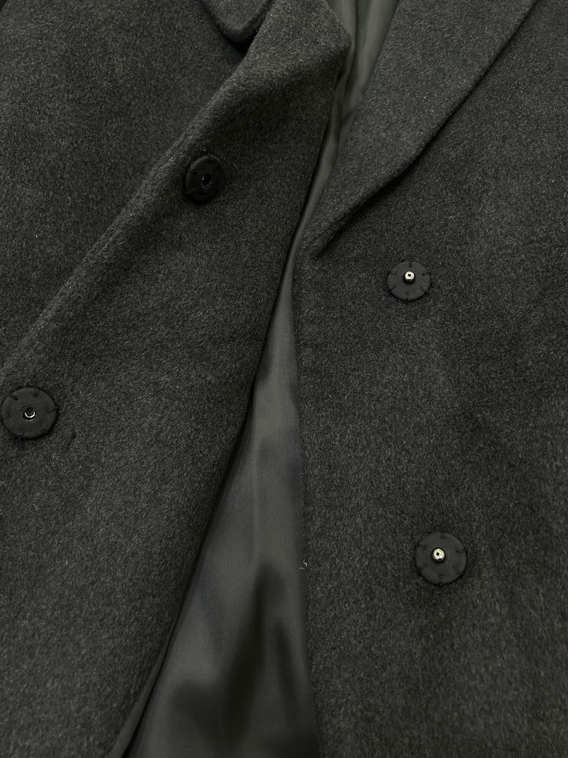 [여성L]무신사스탠다드 캐시미어 블렌드 체스터 롱코트/챠콜그레이 상품이미지5