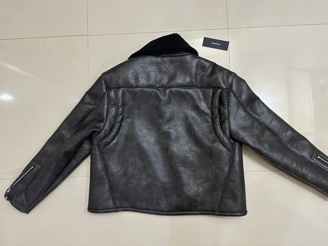 낫포너드 무스탕 자켓 블랙 xl 새상품 상품이미지2