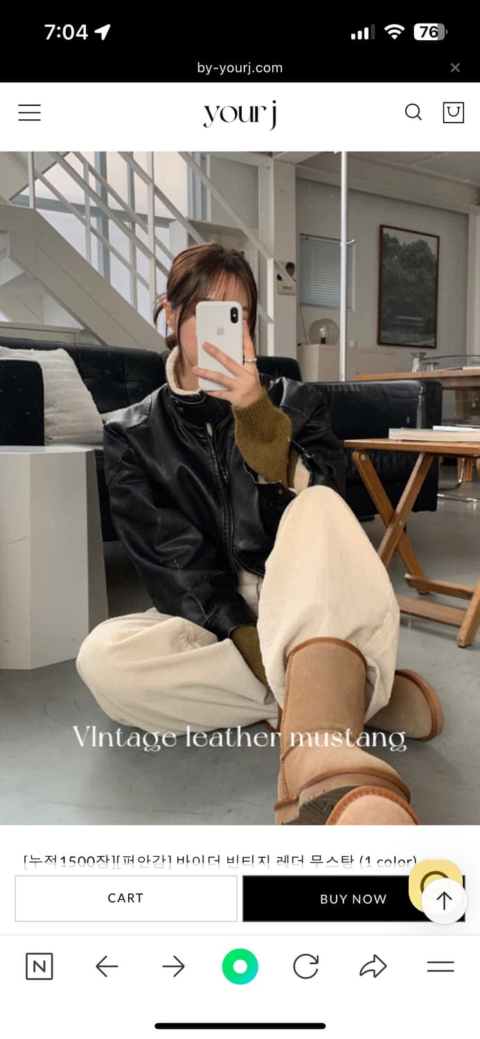 유어제이 | your.j 무스탕 레더자켓 상품이미지2