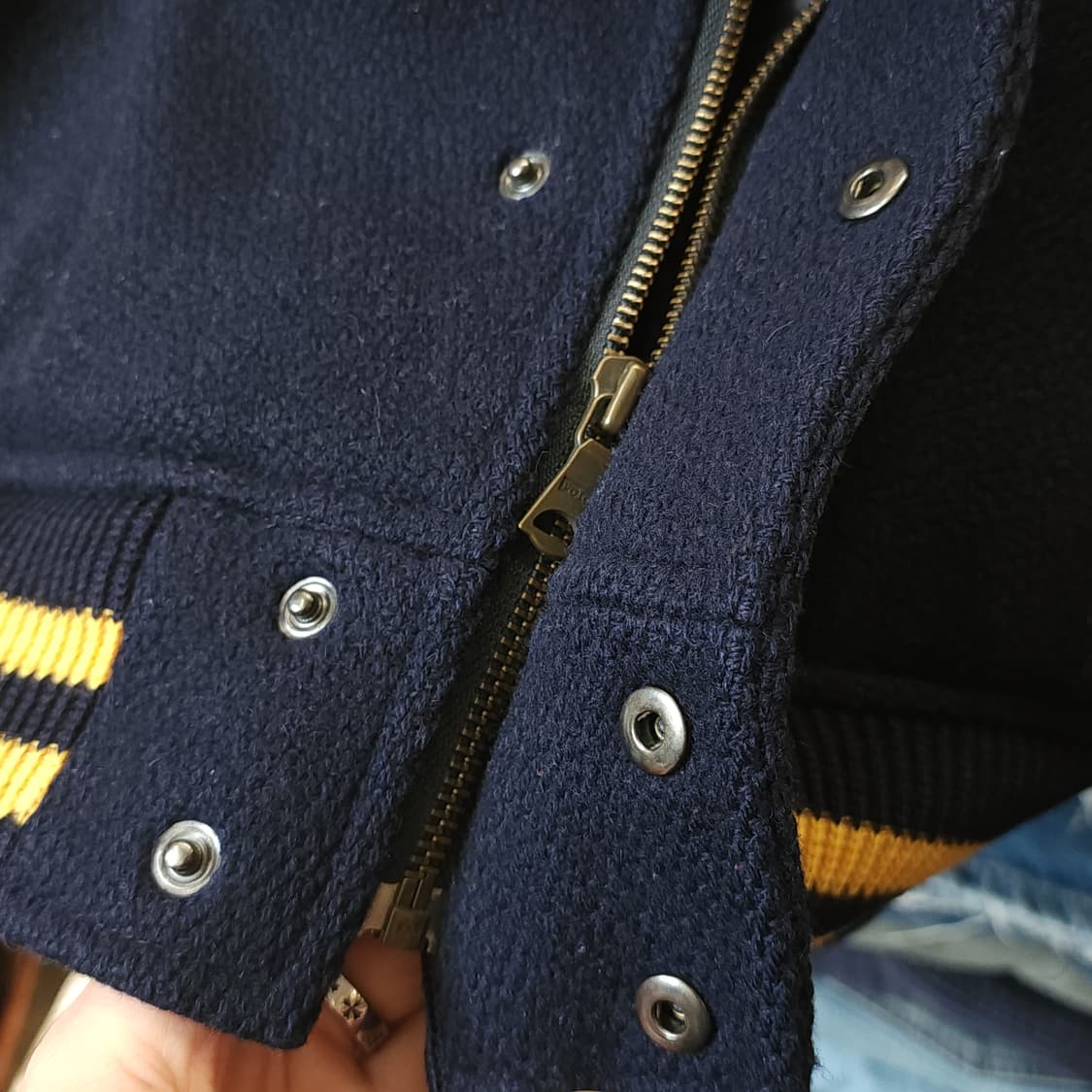 폴로 레더 바시티 자켓 레터맨 자켓 s 상품이미지7