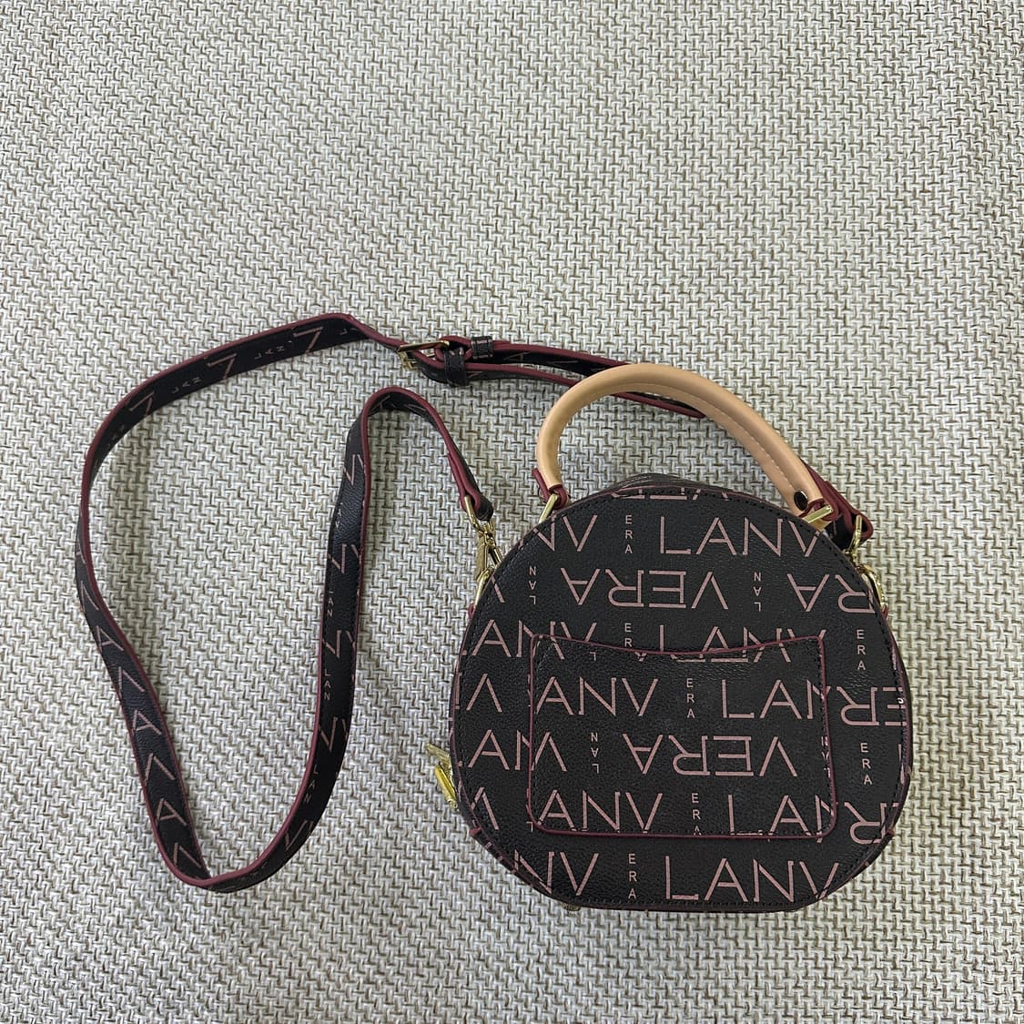 실측확인 LANVERA 원형가죽가방  0406D 상품이미지2