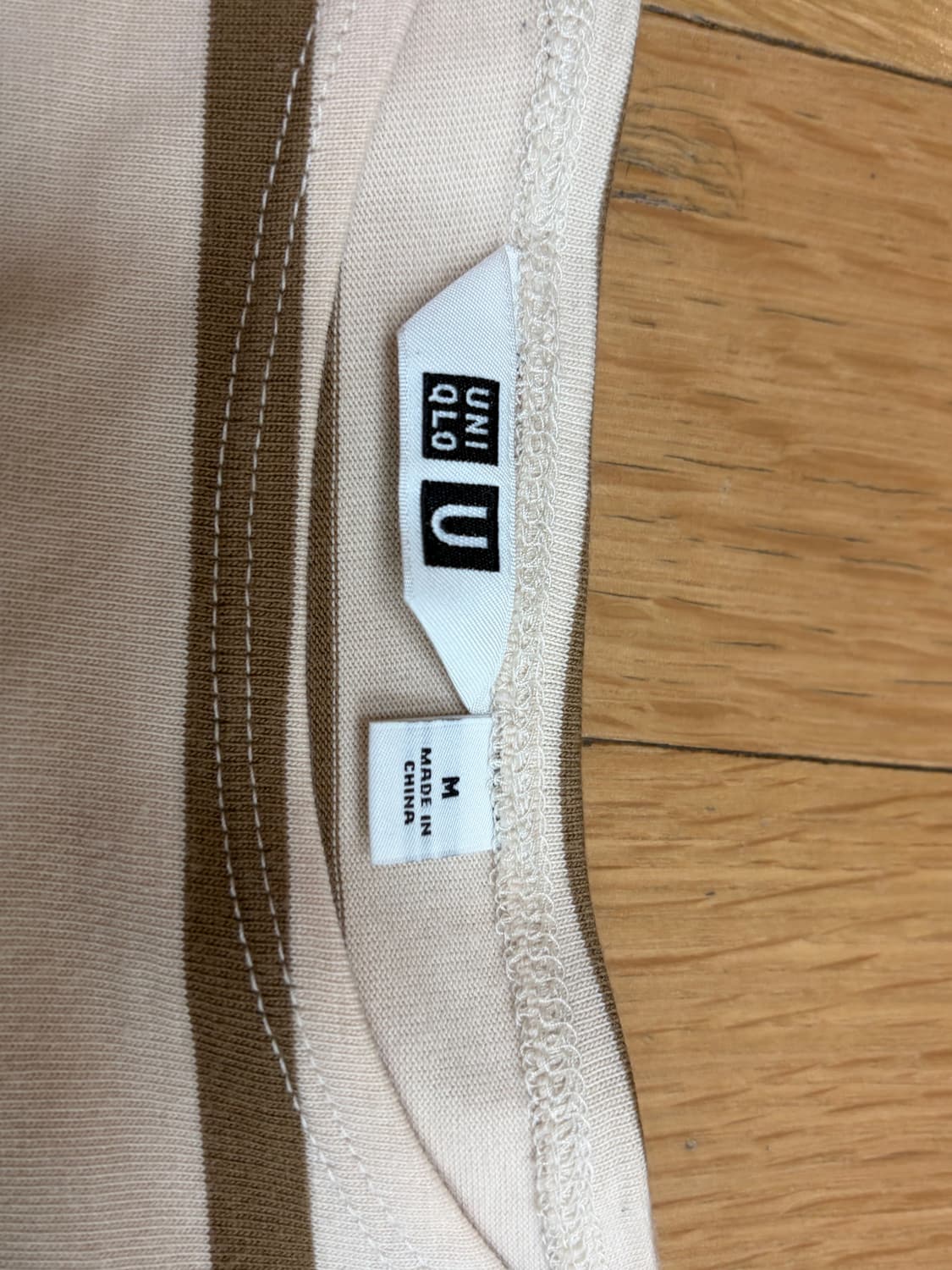 유니클로 U 르메르 보트넥 스트라이프 반팔티 M 상품이미지2