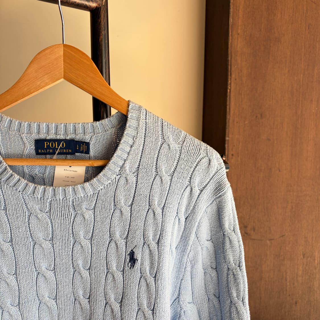 16597 - 폴로 랄프로렌 스카이블루 케이블 니트 상품이미지2