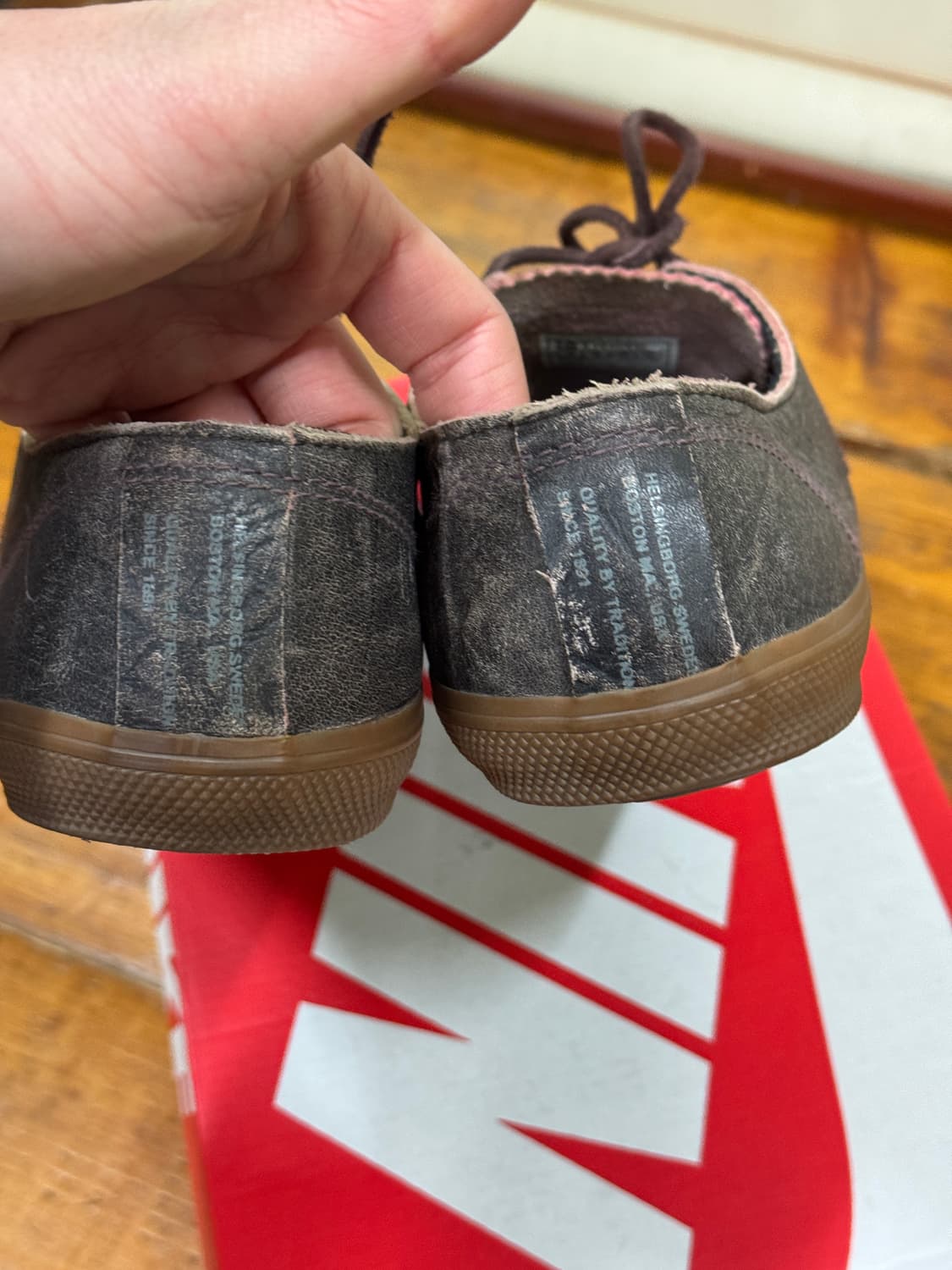 트레통 가죽 스니커즈 사이즈 270 UK8 상품이미지5