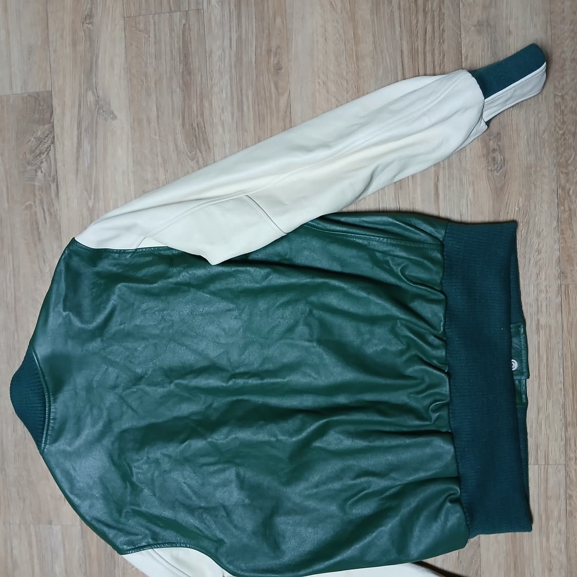 Navy team 네이비팀 소가죽 레더 바시티 자켓 상품이미지8