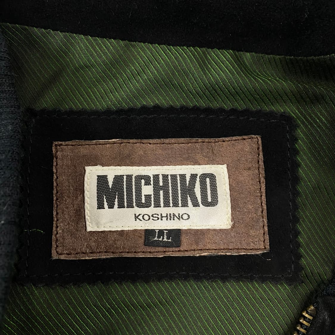 빈티지 미치코 양가죽 블랙 스웨이드 자켓 (105) 상품이미지4