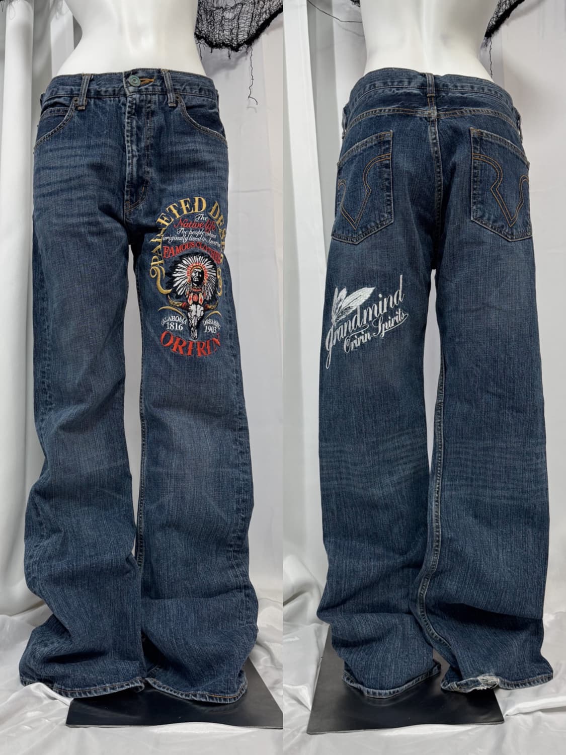 printing denim pants 상품이미지1