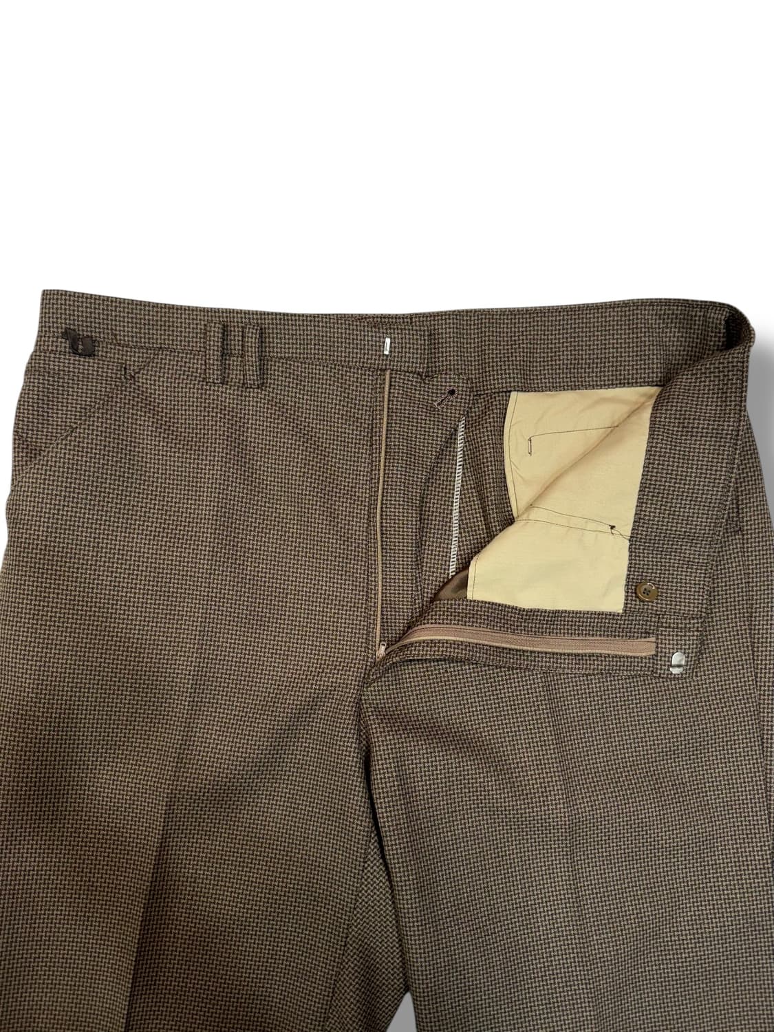 일본 빈티지 브라운 하운드투스 7부 체크 팬츠 (38)  상품이미지2