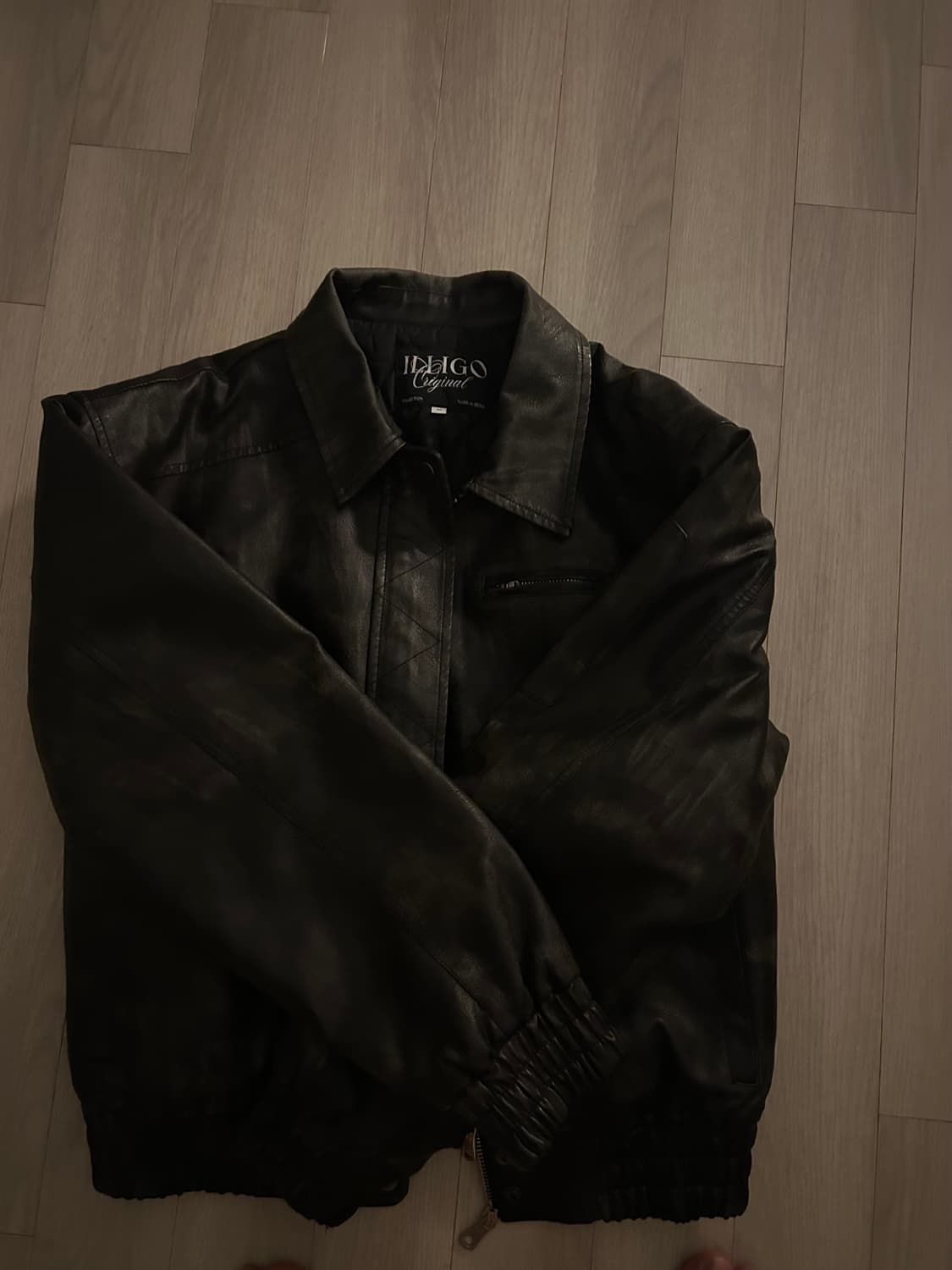 일리고 레더 봄버자켓 상품이미지2