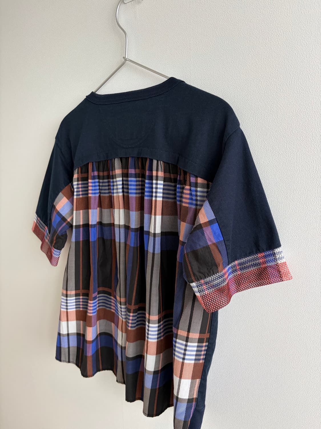 White Mountaineering 체크 배색 티셔츠 상품이미지6