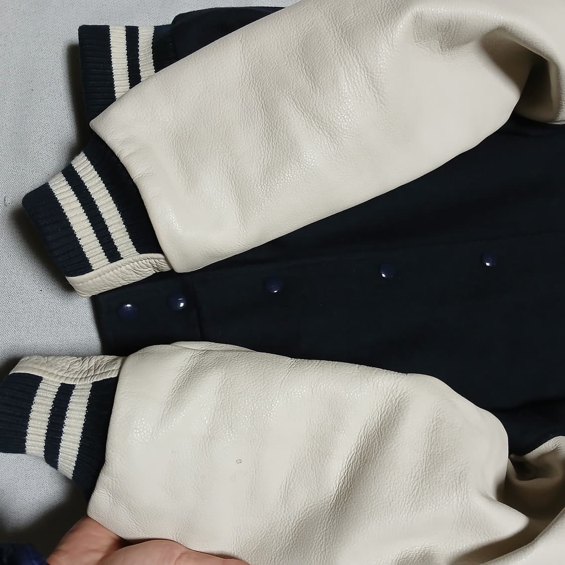 에스피오나지 espionage 울 소가죽 바시티 자켓 점퍼 상품이미지7