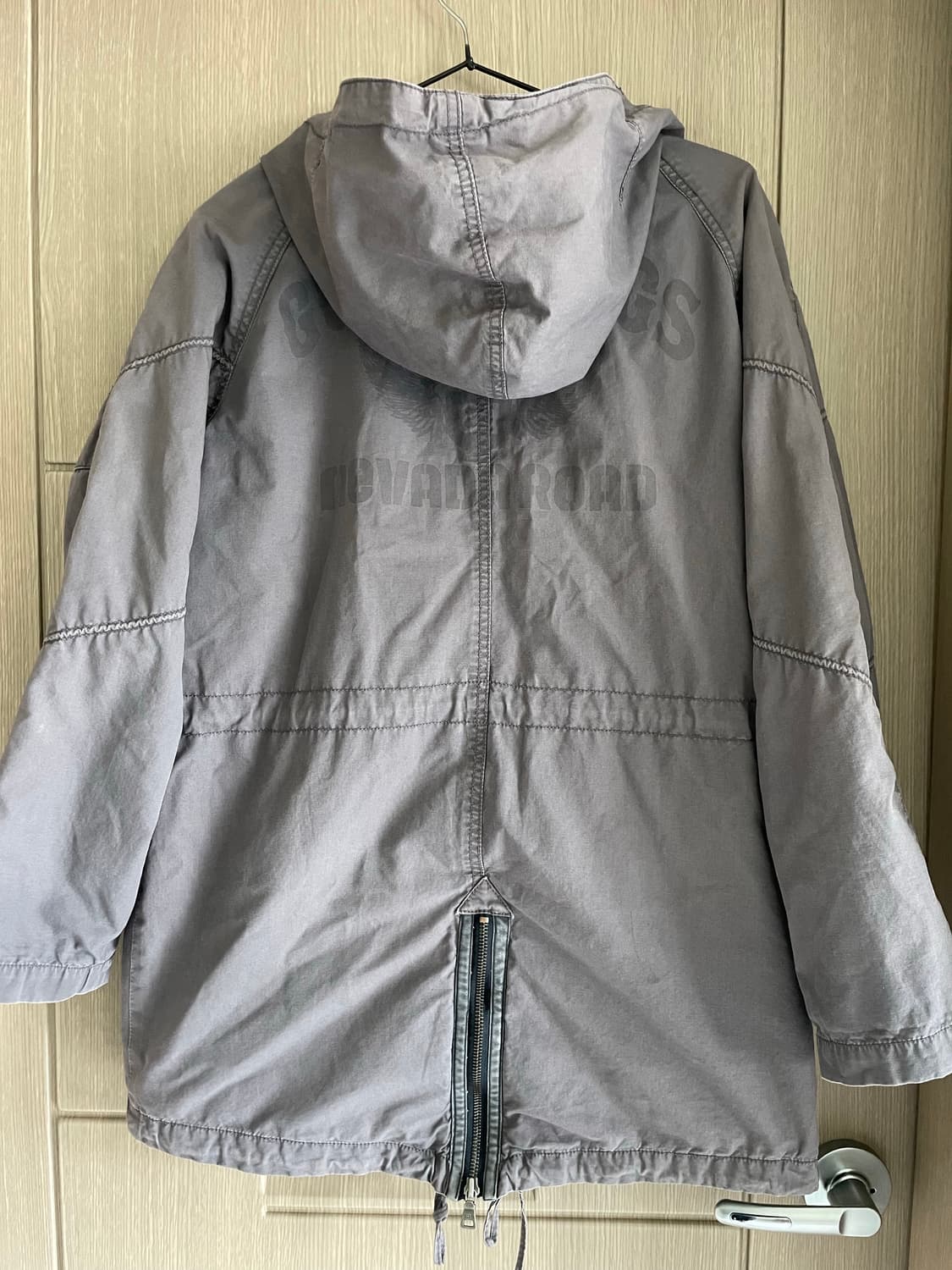 Guess 그레이 y2k 하구미 그런지 갸루 후드 야상 상품이미지6