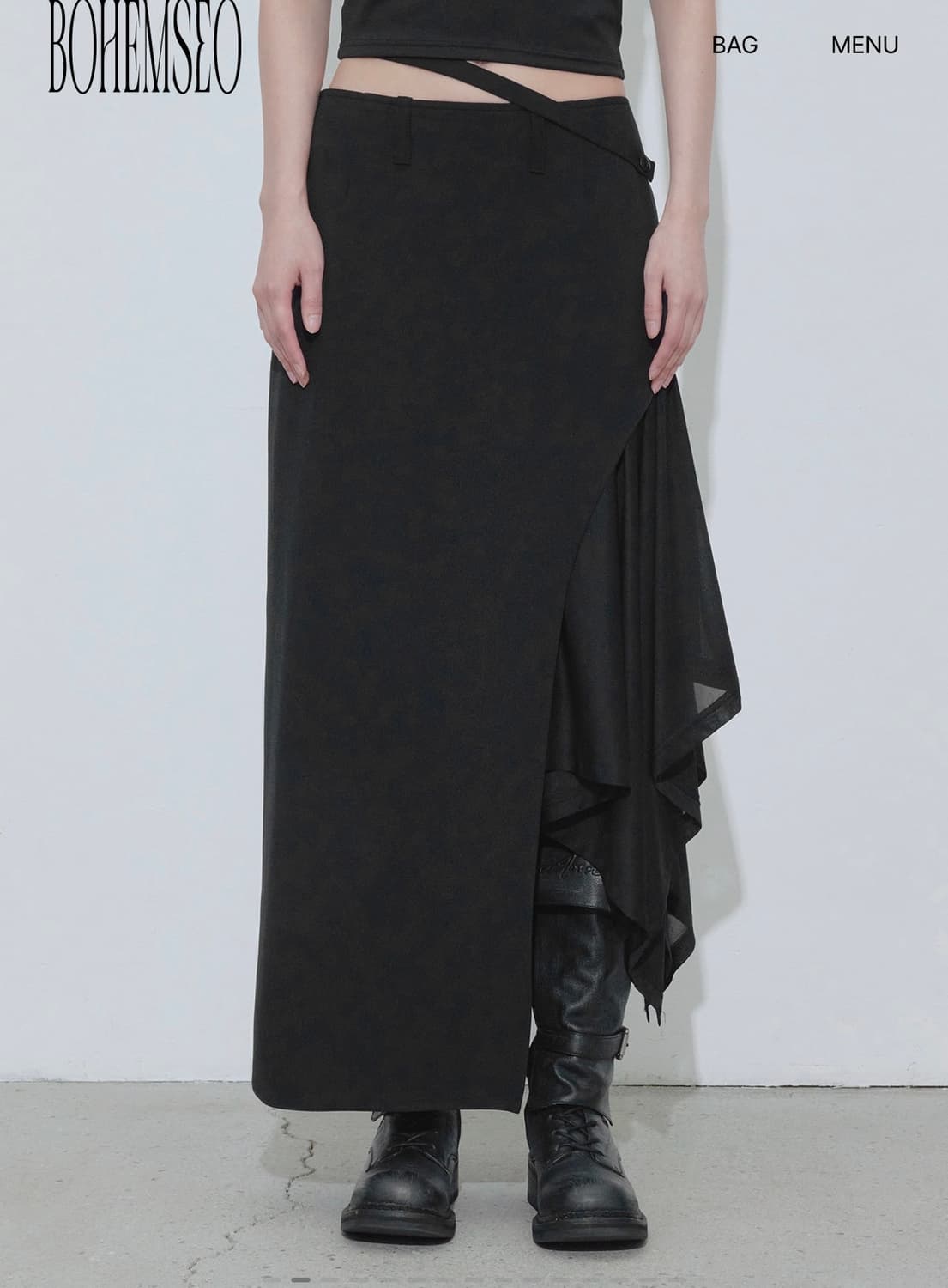 bohemseo sheer layered skirt 상품이미지2