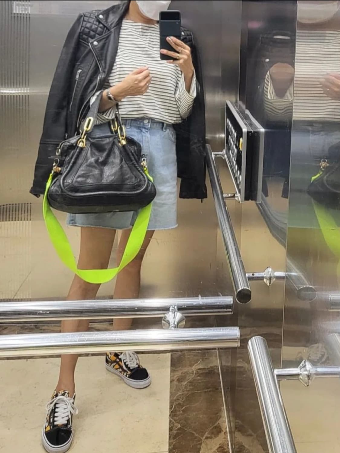 chloe 끌로에 정품 미디움 파라티백 금장 블랙 토트 숄더 상품이미지1