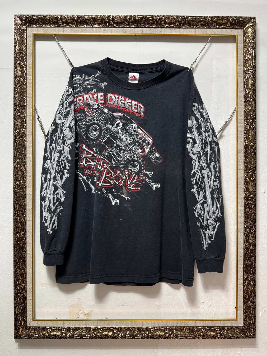 빈티지 00s Grave Digger 몬스터 트럭 레이싱 롱슬리브 상품이미지1