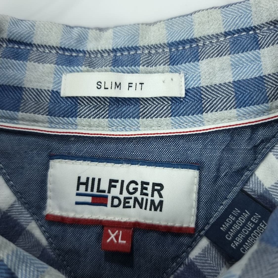 [타미힐피거] 로고 자수 체크 셔츠 M19773 상품이미지8