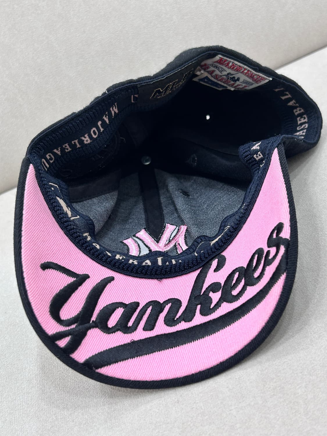 MLB 뉴욕 양키스 블랙 핑크 볼캡 야구 모자 xs-s 상품이미지7