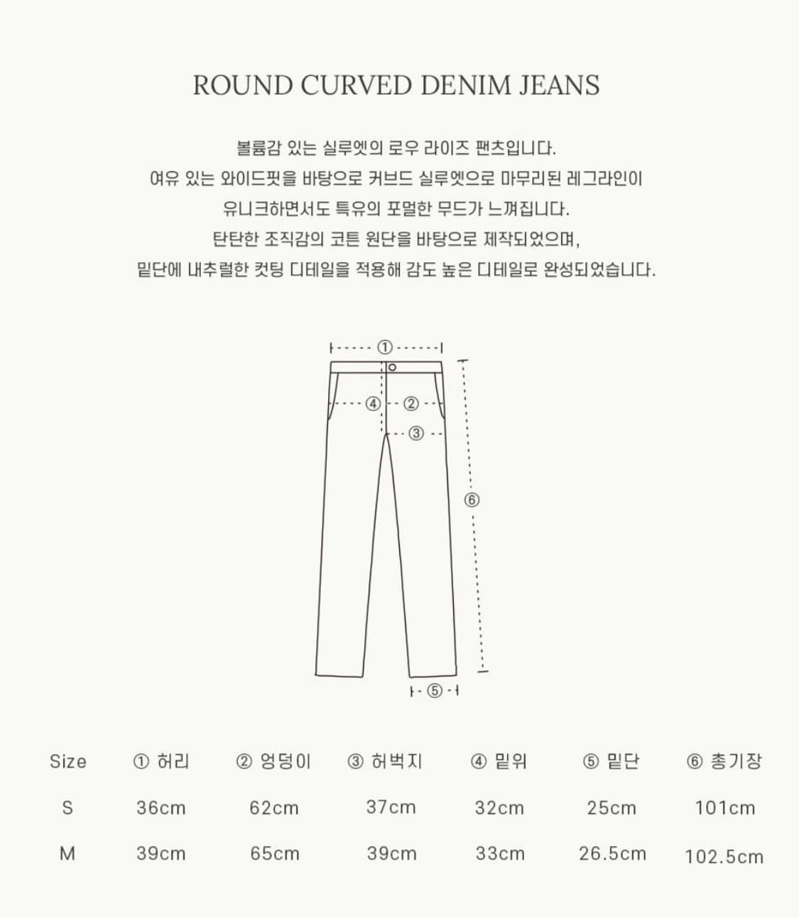 론론 curved denim M사이즈 상품이미지4