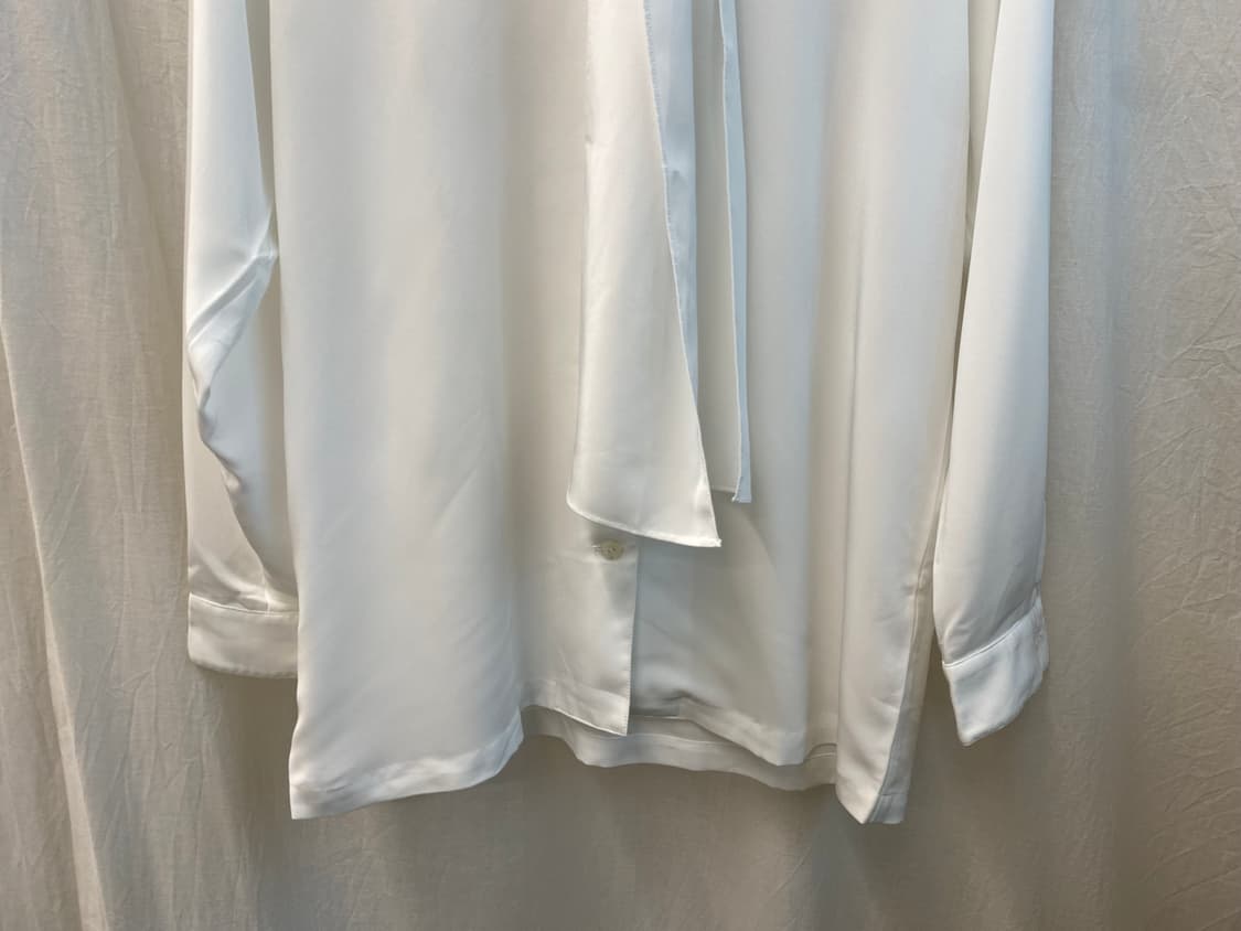 화이트 리본 블라우스(L) 상품이미지5