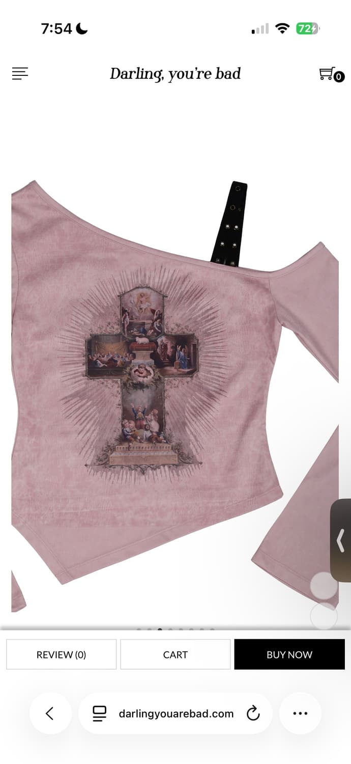 Darlingyourebad ONE SHOULDER SUEDE TOP 상품이미지2