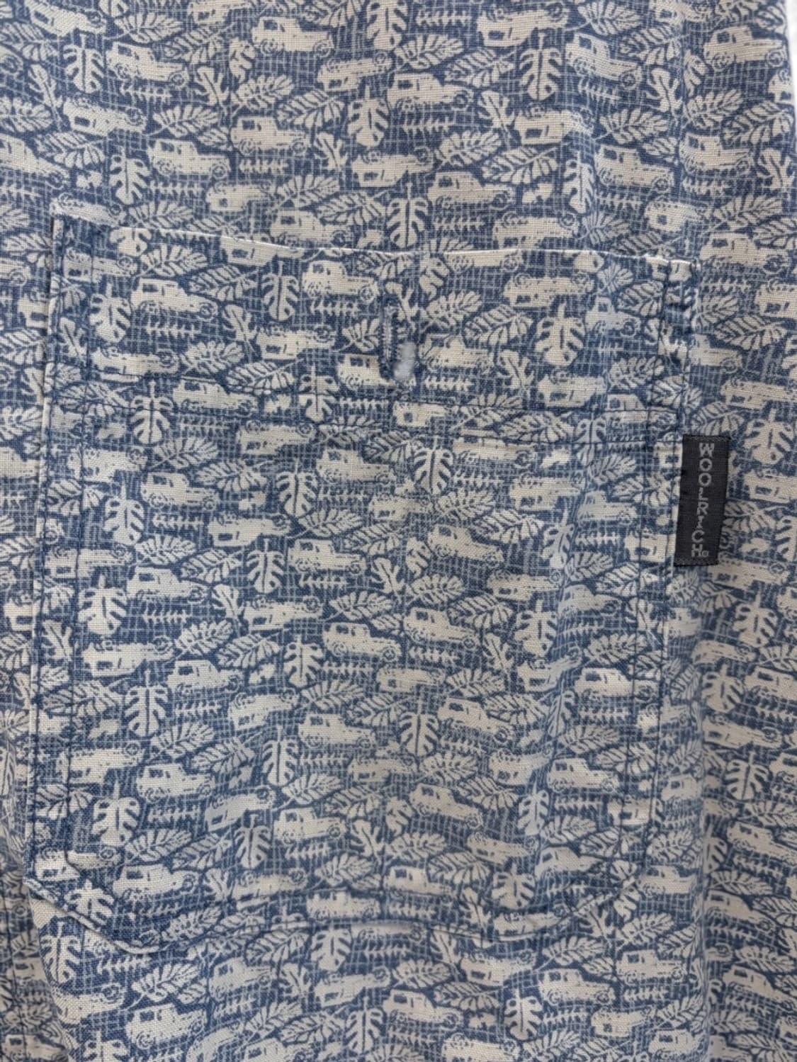 00년대 울리치 빈티지 패턴 반팔셔츠 인디고블루 (2XL) 상품이미지4