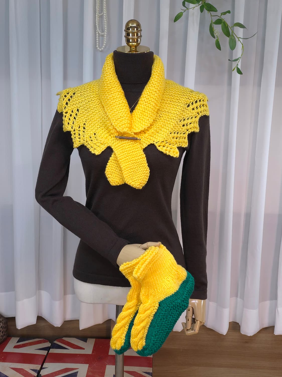 손뜨개 케이프+풋워머 상품이미지1