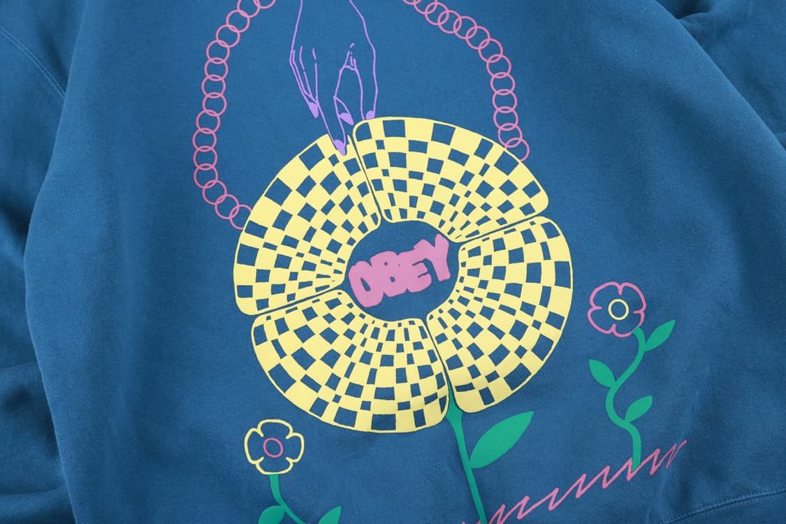 [L] 오베이 블루 플라워 맨투맨 상품이미지2