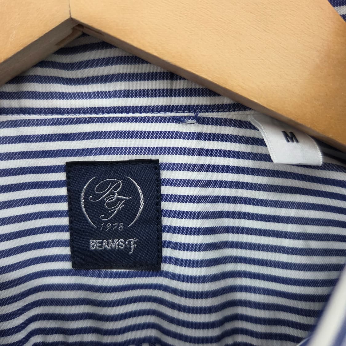 빔즈 beams 스트라이프 반팔 셔츠 남m 상품이미지3