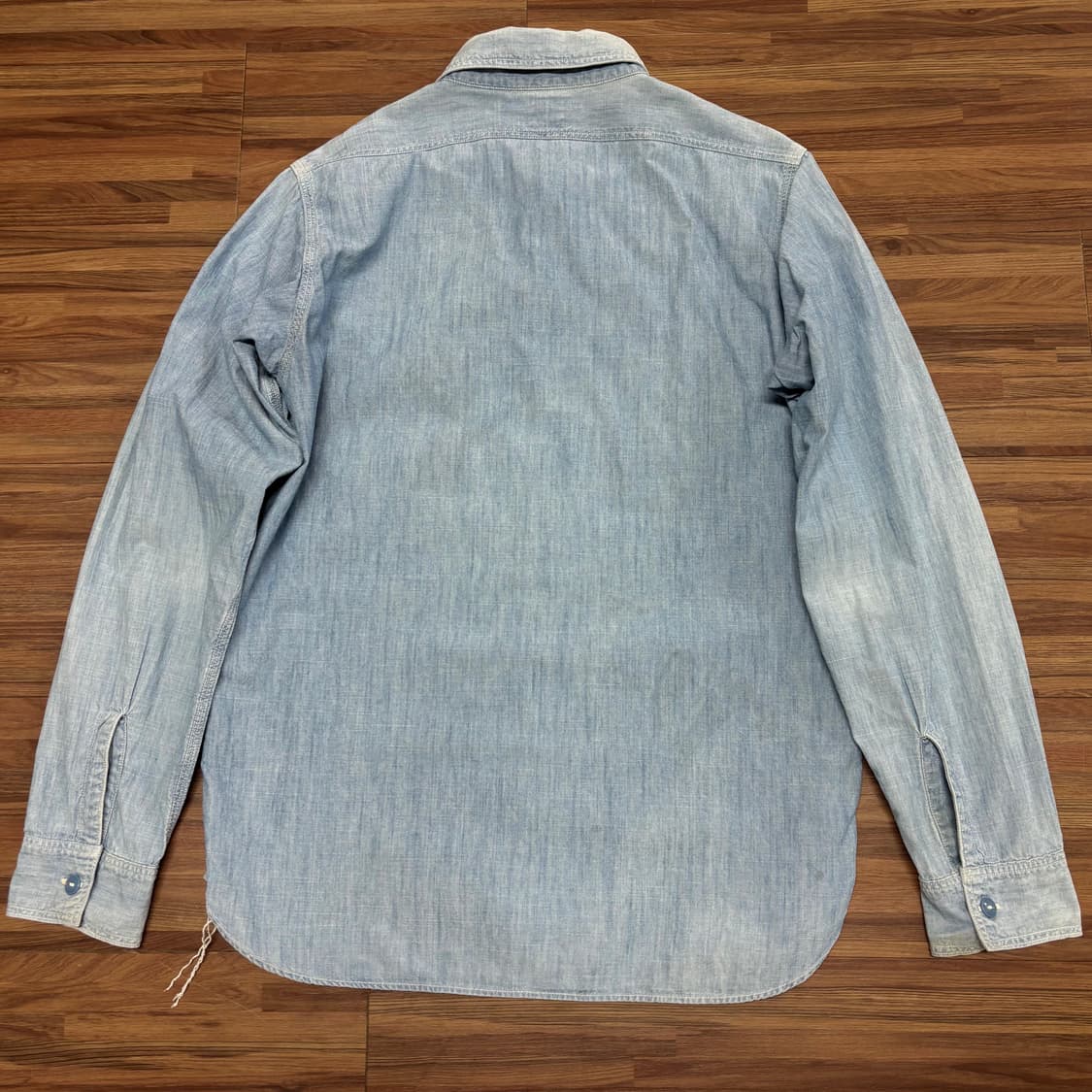 오어슬로우 샴브레이 그런지 페이딩 워크 셔츠 2 상품이미지6