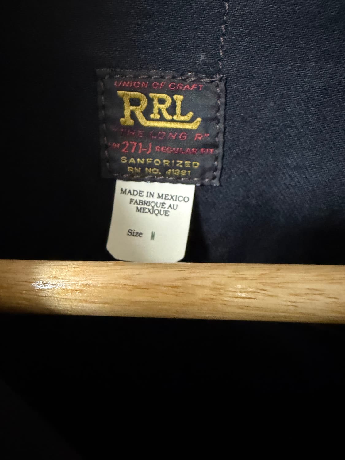 RRL LOT271 흑청 멕시코산 M사이즈 상품이미지2