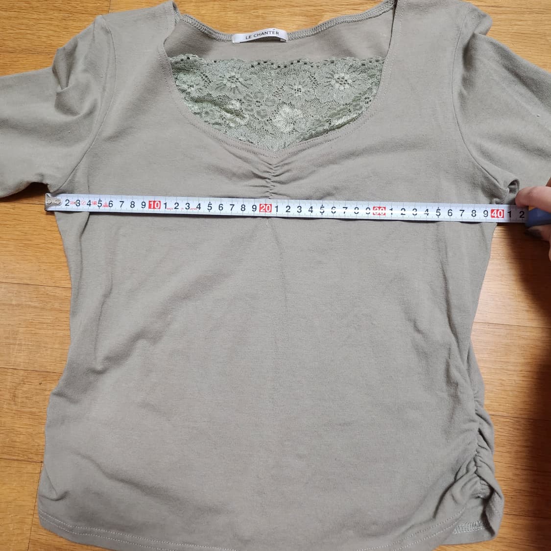 빈티지 르샹뜨 레이스 장식 긴팔 티셔츠 상품이미지3