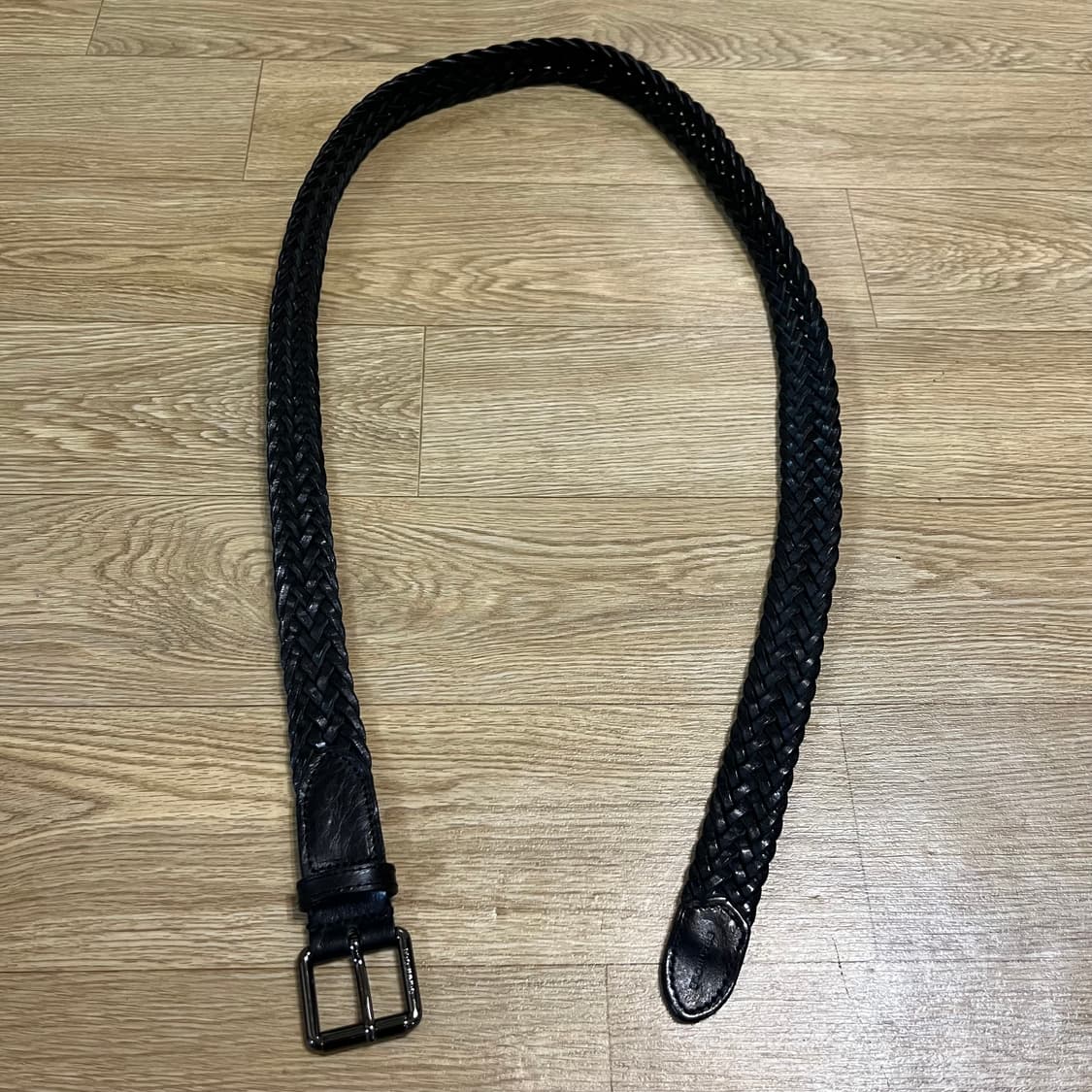 빈폴 소가죽 매쉬 꽈배기 벨트 위빙 웨빙 블랙 BE3282M235 상품이미지3