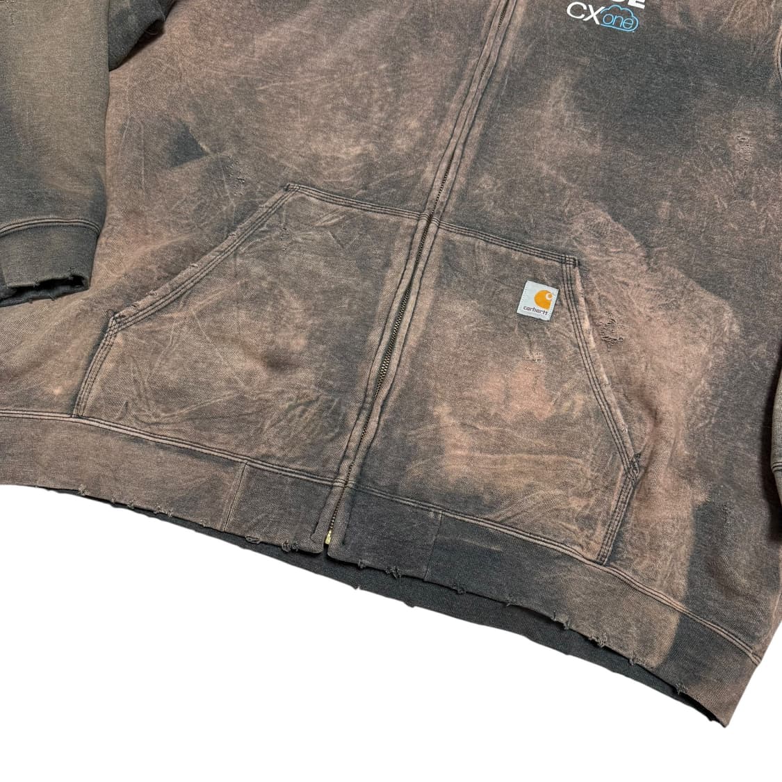⭐️희귀⭐️ 칼하트 빈티지 더티워싱 데미지 오버사이즈 후드집업 상품이미지5
