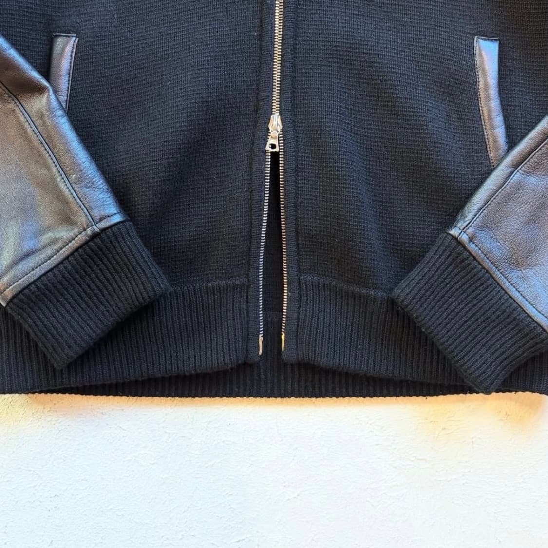 클럽 모나코 쉽스킨 니트 레더 자켓 상품이미지5