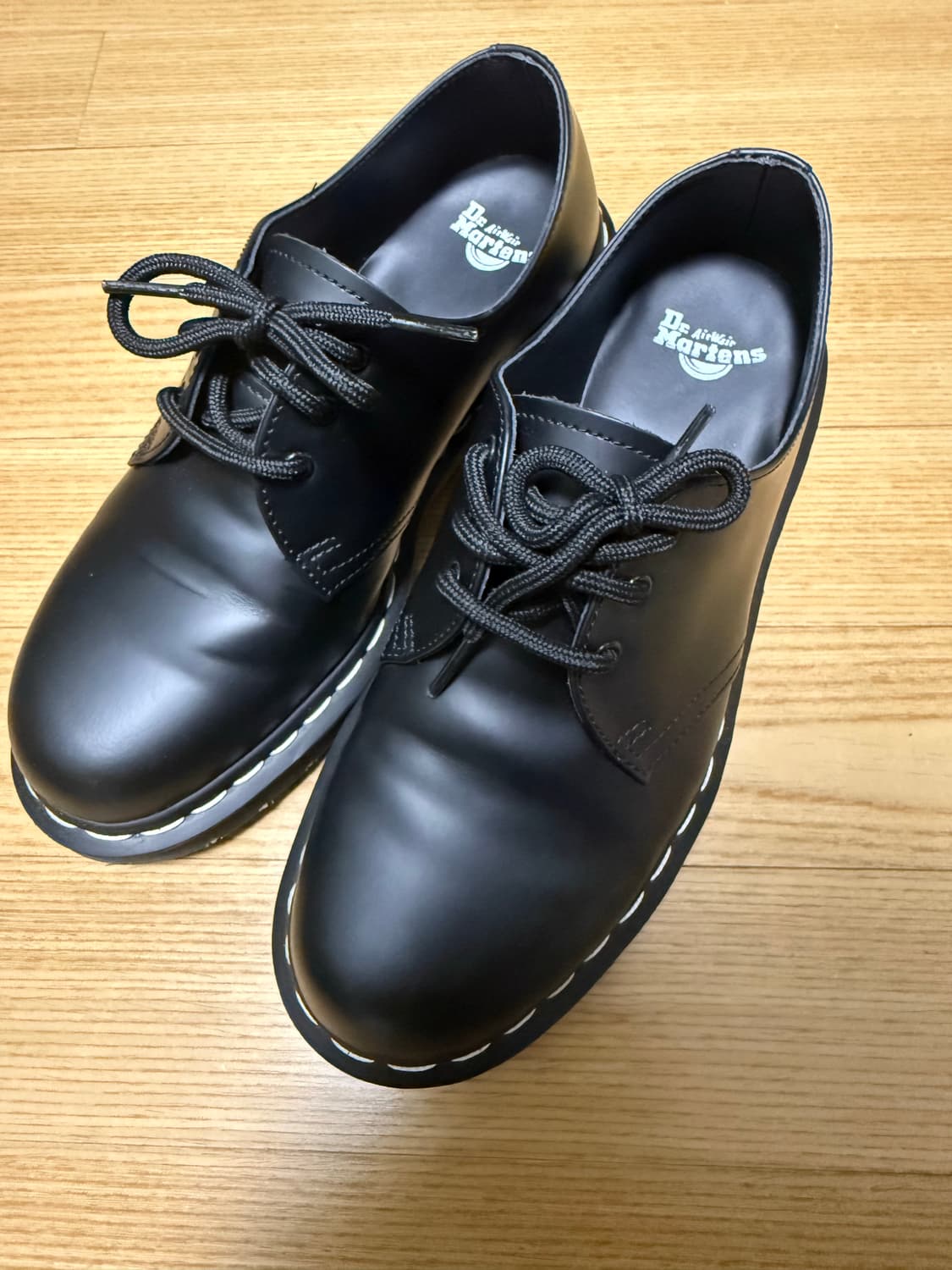 250 UK6) 닥터마틴 1461 Ws 화이트 스티치 구두  상품이미지1