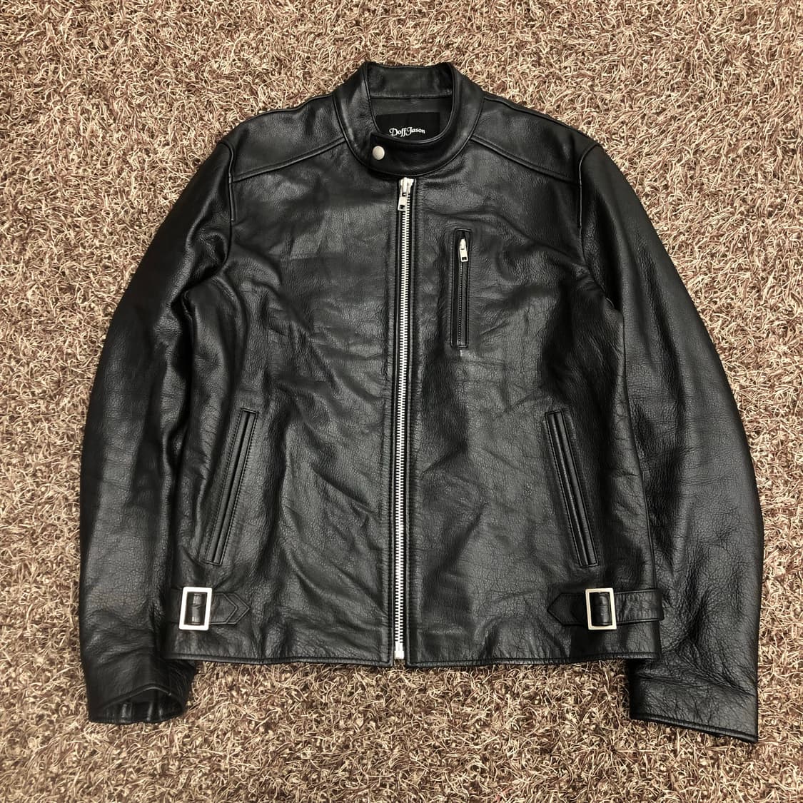 도프제이슨 소가죽 바이커 레더 가죽 자켓 상품이미지1