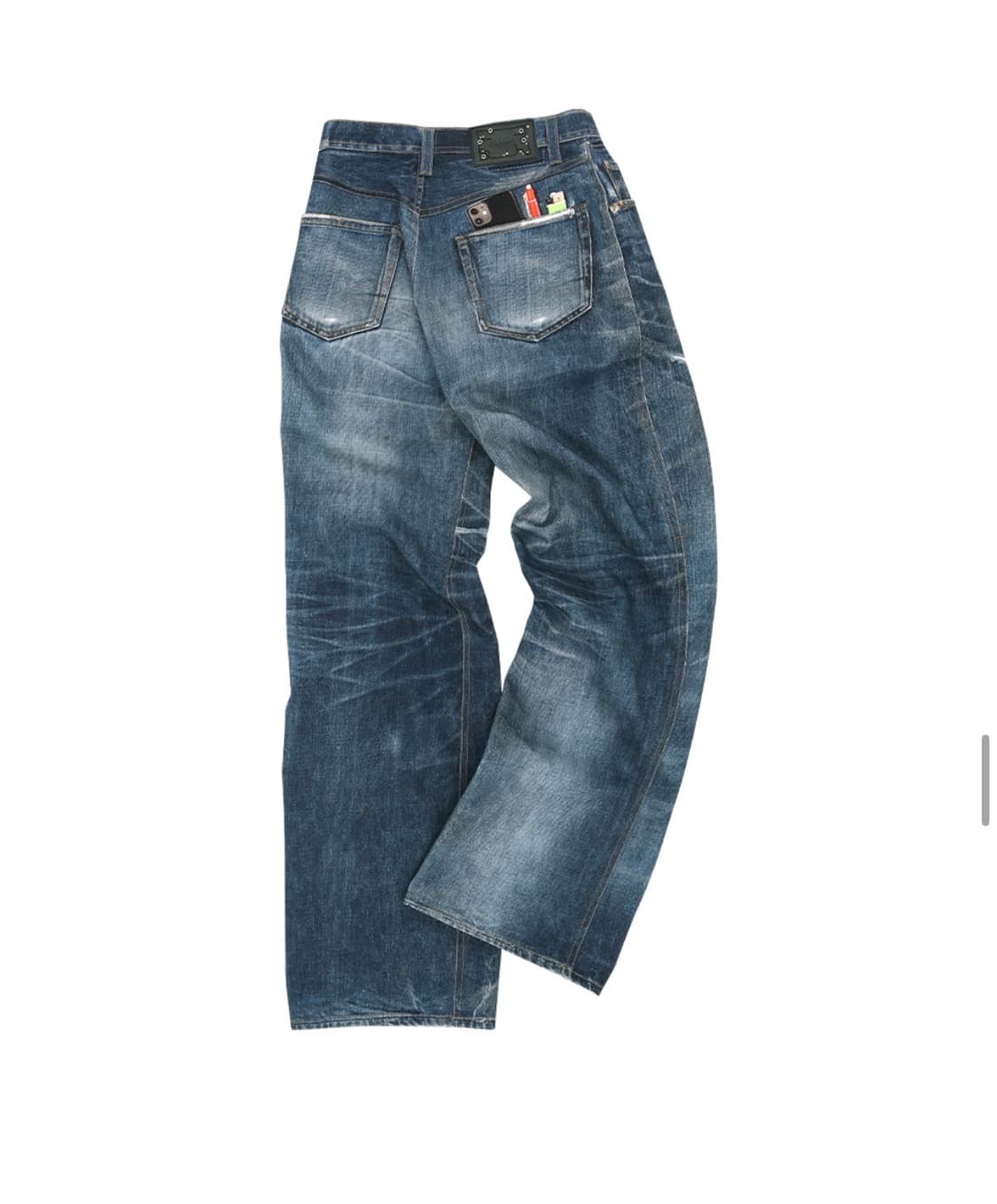 앤더슨벨 트롱프뢰유 프린티드 데님 팬츠 블루  상품이미지2