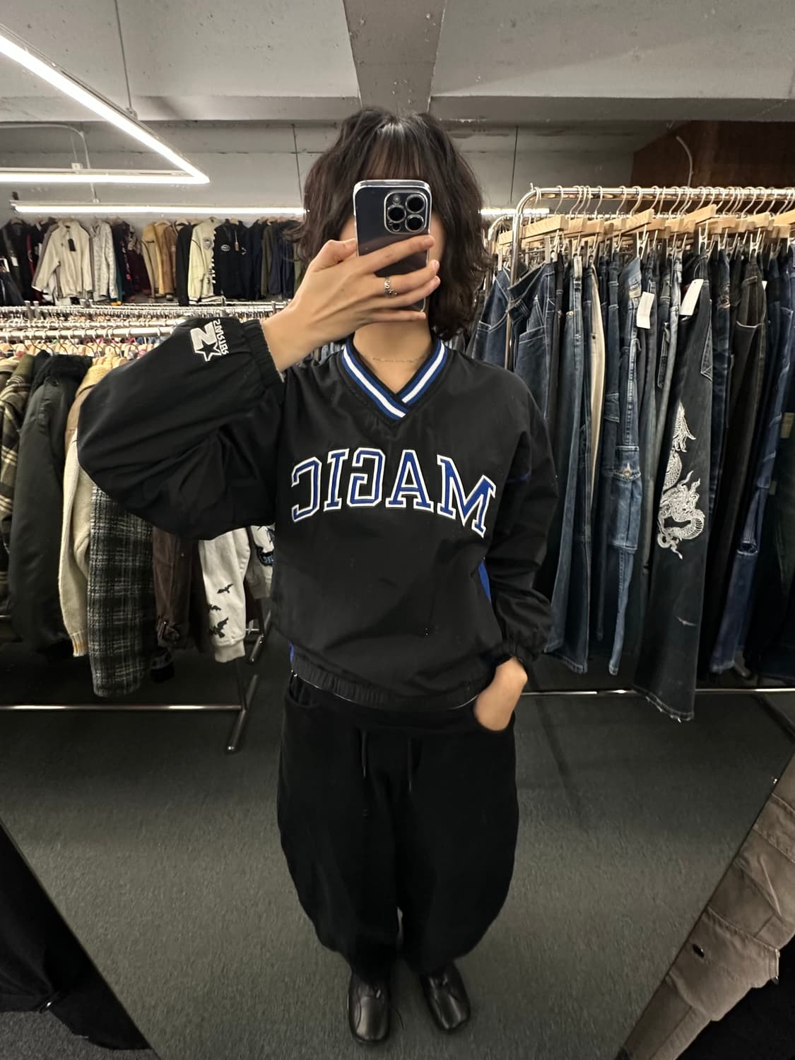 L)스타터 빈티지 올드스쿨 MAGIC 리버시블 브이넥 웜업 상품이미지1