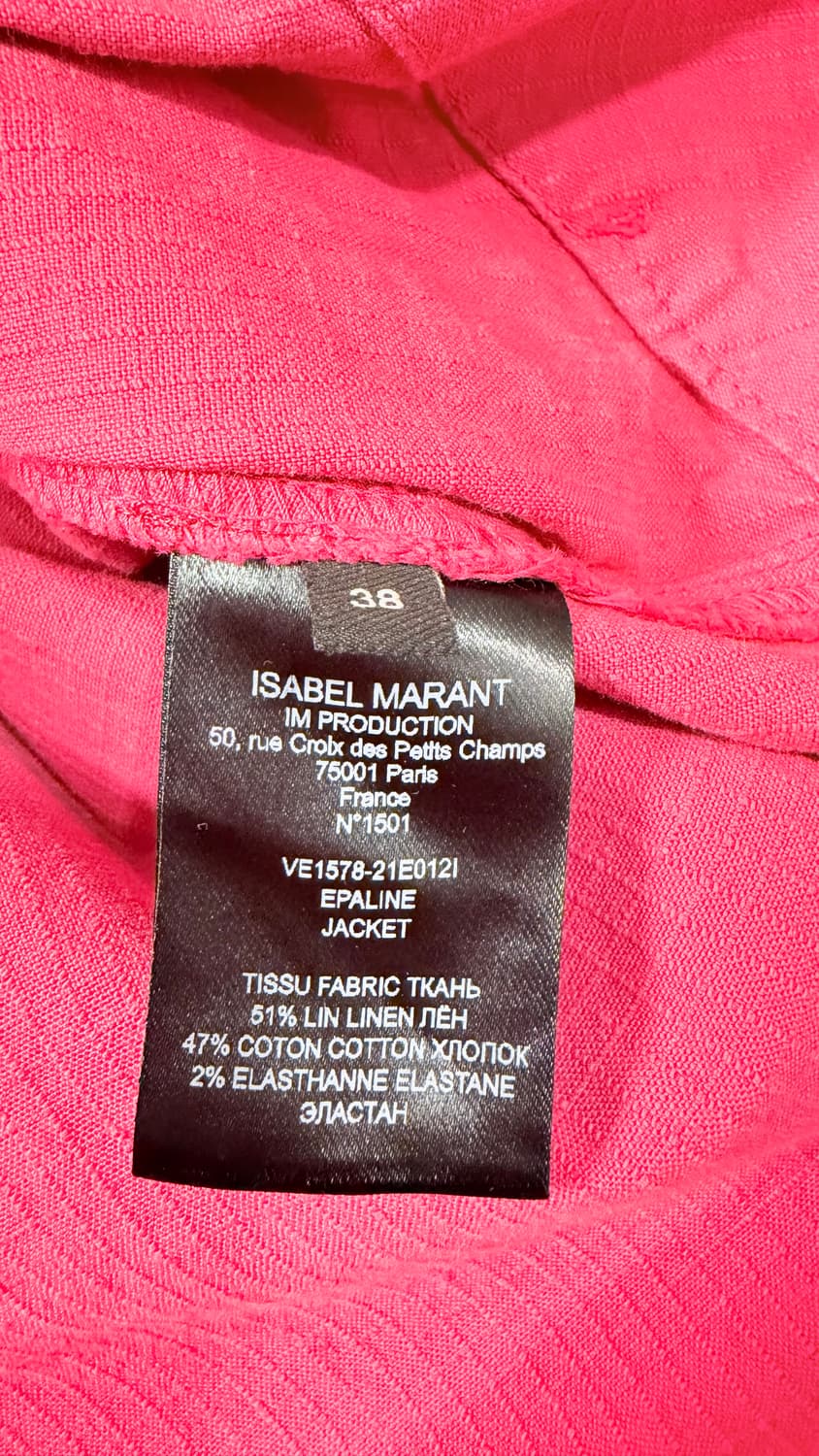 택달린 새상품) 이자벨 마랑 에팔린 벨티드 자켓 38 정가 120만원대 상품이미지10