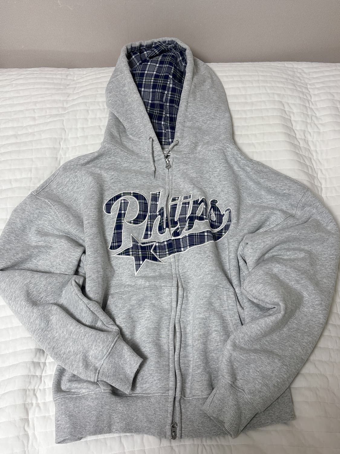 피지컬 디파트먼트 체크 후드집업 상품이미지1