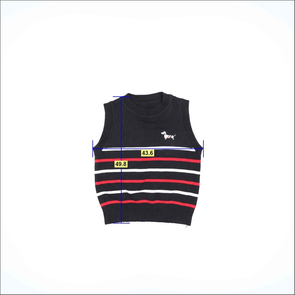 [44정도] 빈티지 여성 스트라이프 니트조끼 1217H1 상품이미지4