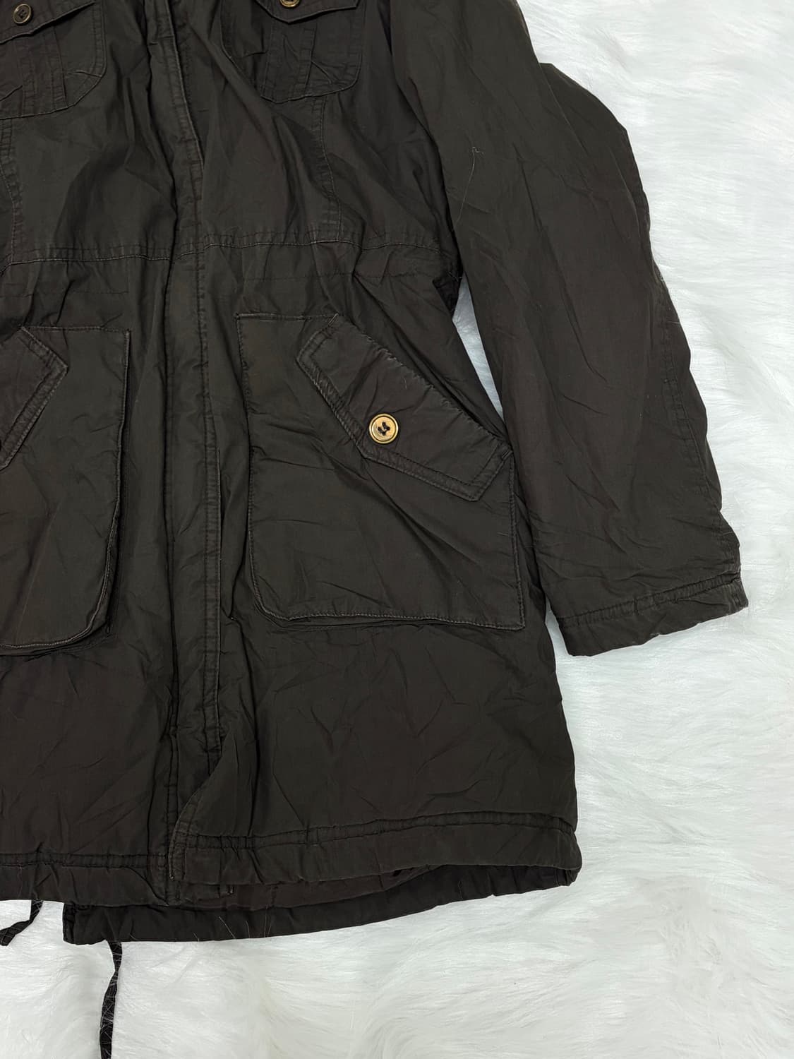 딥카키 야상 아우터 y2k 00s 경량패딩 상품이미지4