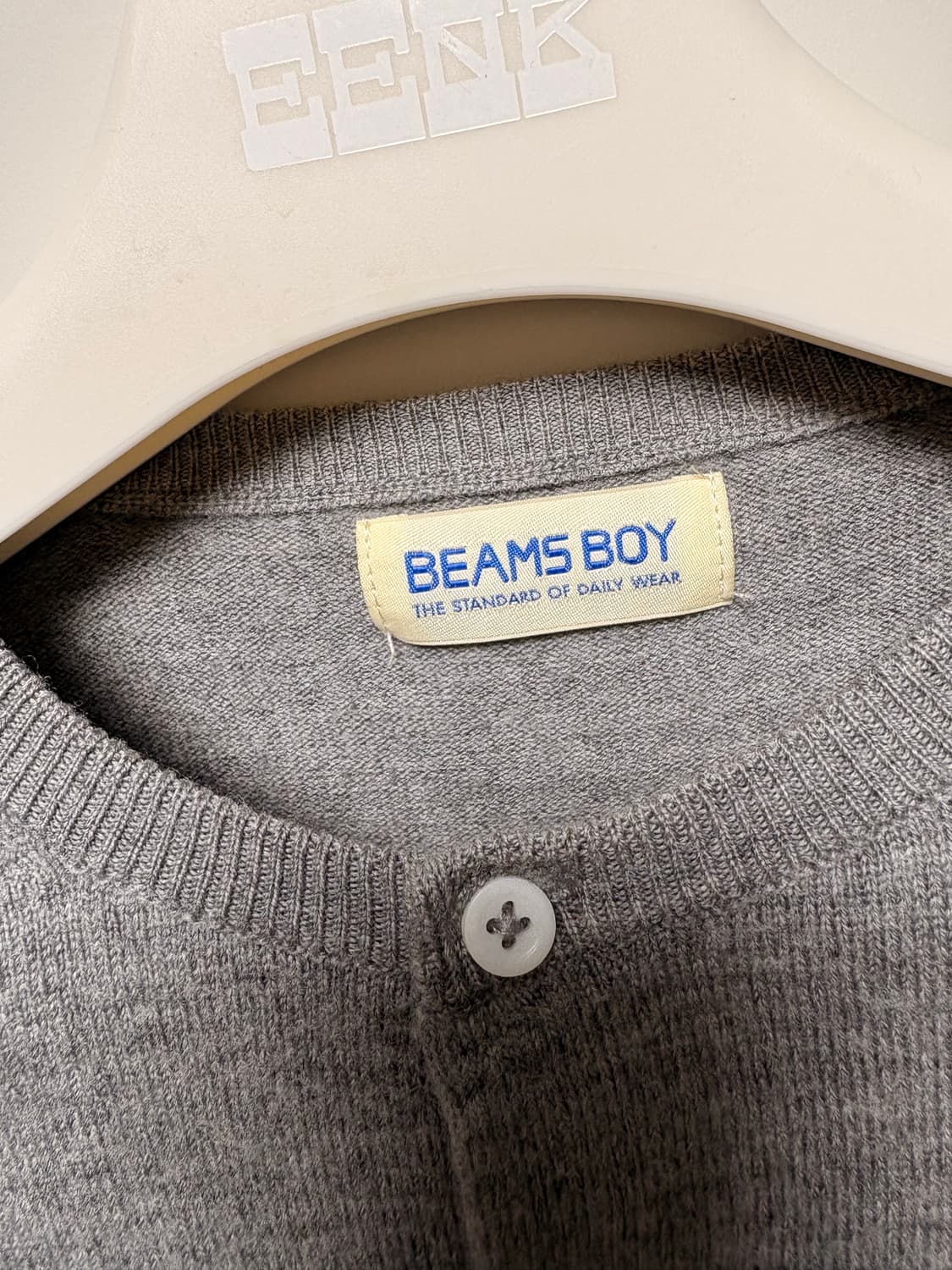 BEAMS BOY 빔즈보이 그레이 라운드넥 가디건 상품이미지2