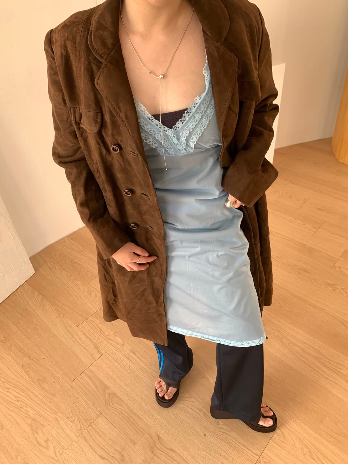 Dark brown suede JK 상품이미지4