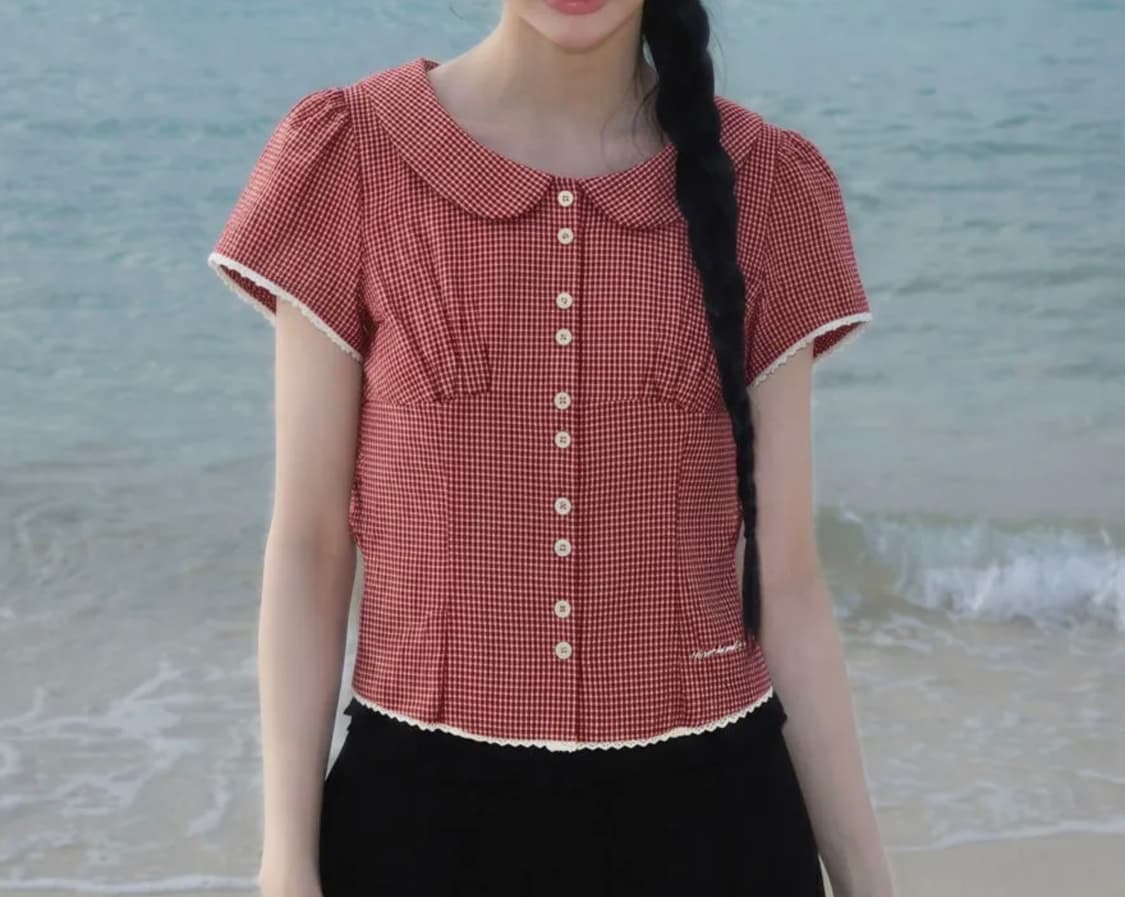 로제프란츠 Round Collar Short Sleeve Blouse 상품이미지2