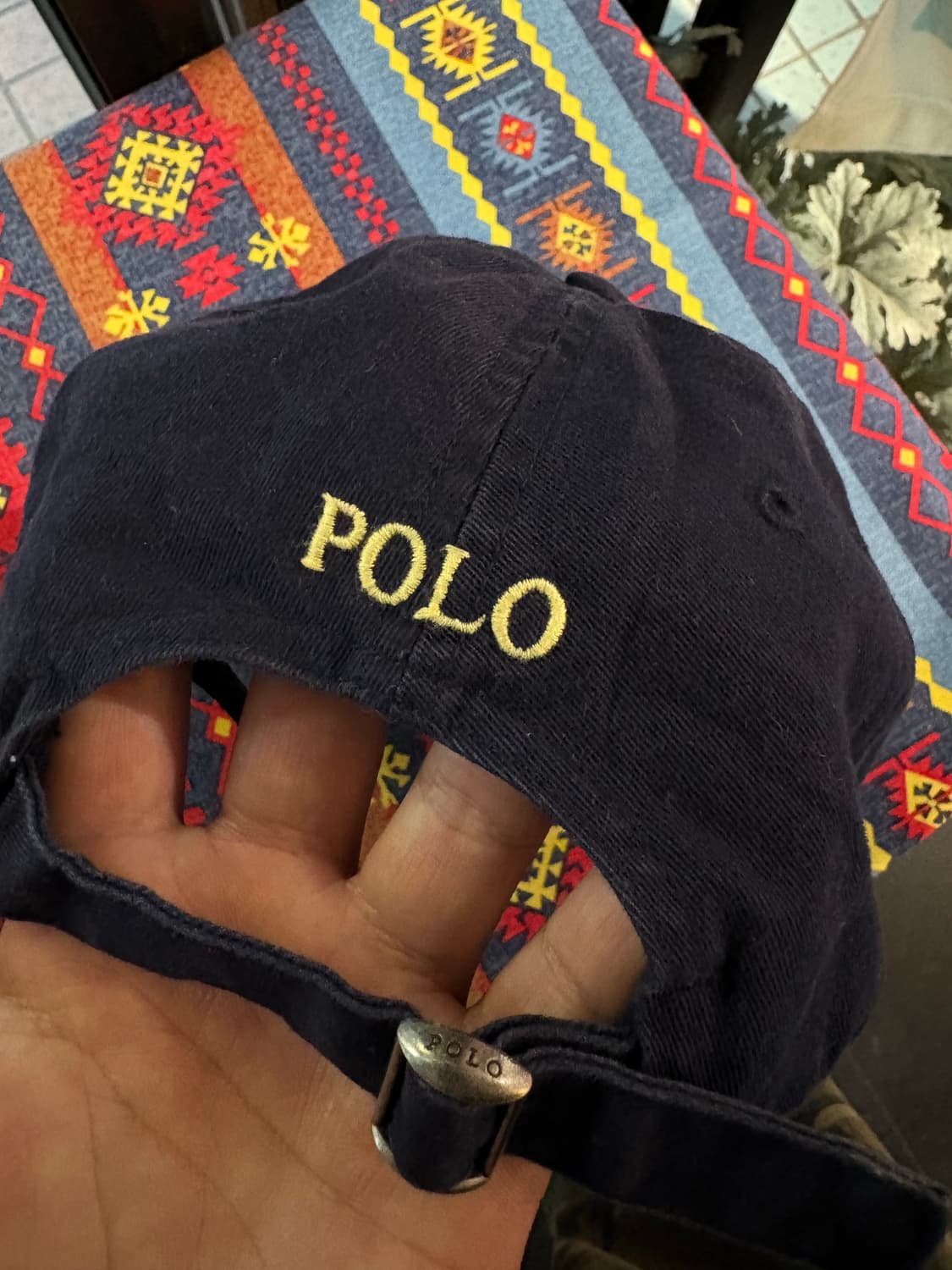 폴로 랄프로렌 포니 볼캡 (네이비,연노랑) 상품이미지2
