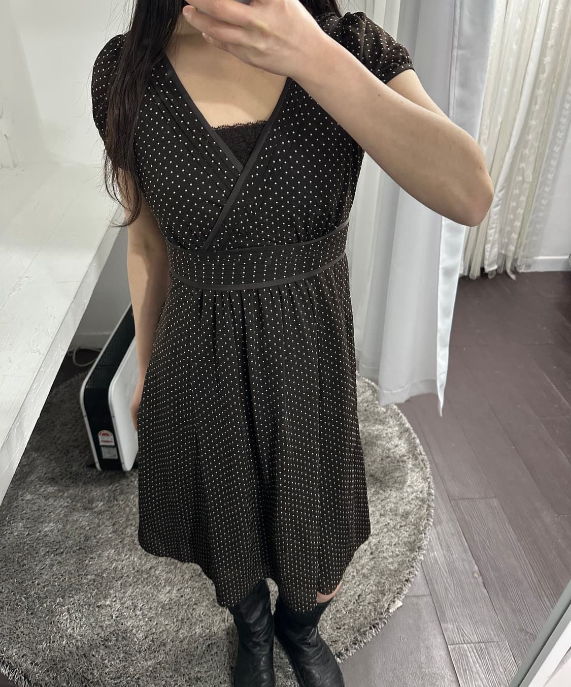 anysis brown dot lovely onepiece 상품이미지4